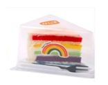 VALUE PLUS TRI DESSERT BOX WITH FORK #VP029