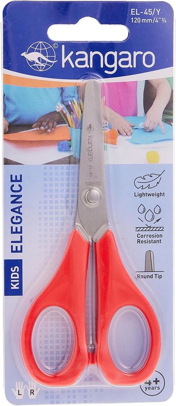 Kangaro, Kids Elegance Scissor 120 mm x 10.1 cm, Assorted Colors EL-45Y vp