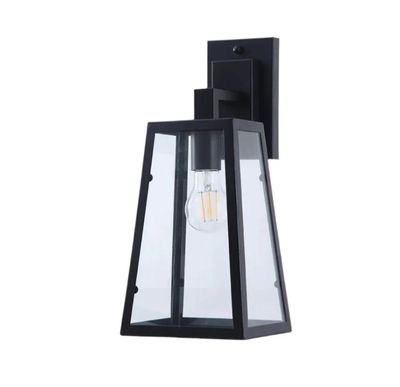 Outdoor Wall Lantern with Clear Glass Frame &amp; E27 Holder (IP44 Rated)