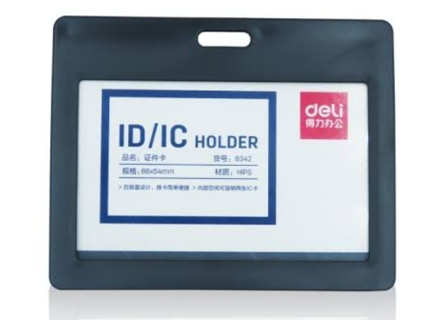 Deli ID Name Card Holder Horizontal 86x54cm 8342