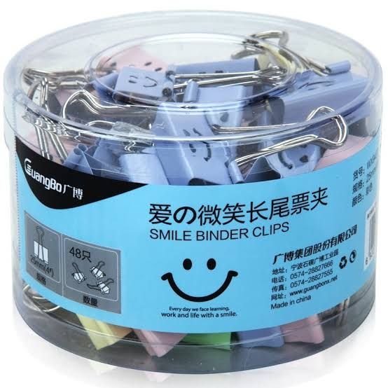 Guangbo Binder Clips 25mm 48pcs in a plastic box WWX9507