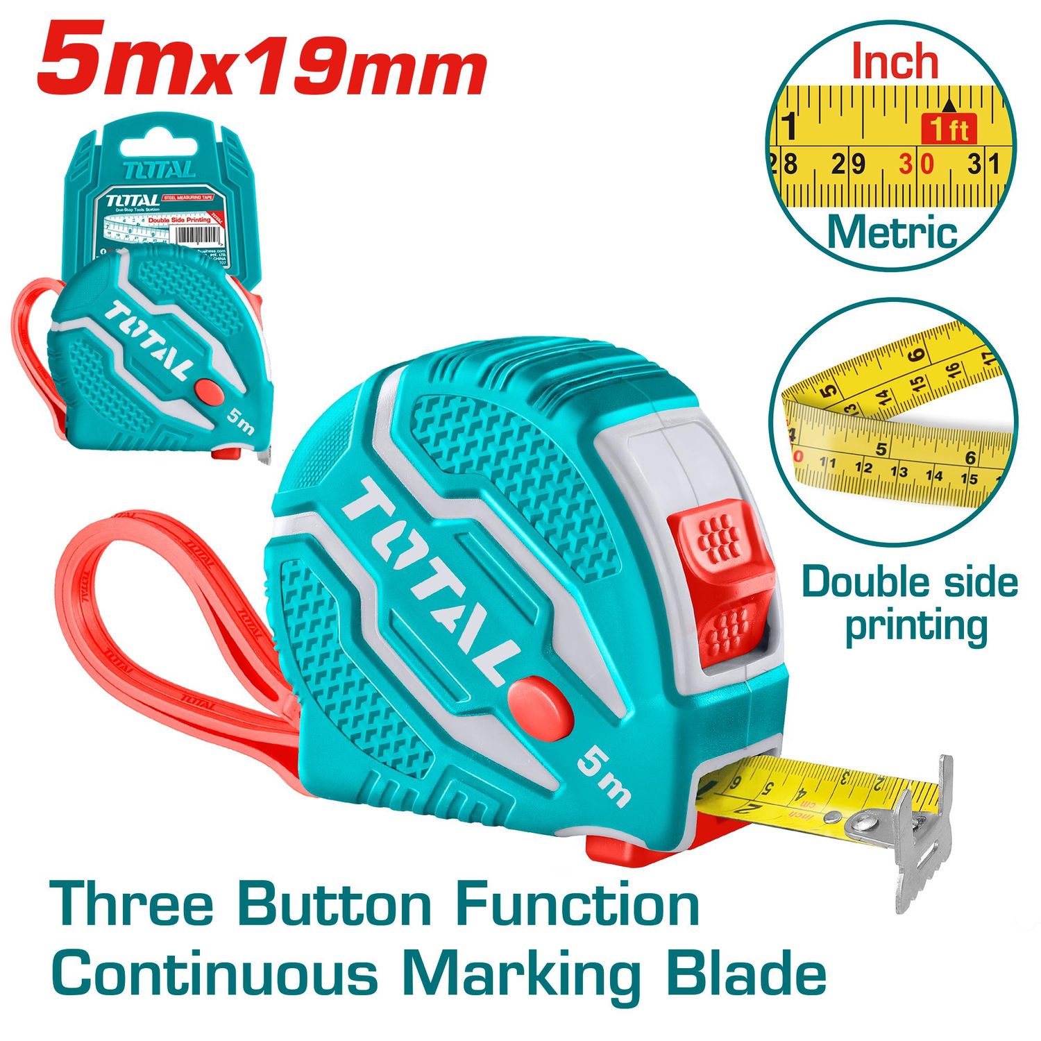 TMT126051 Steel measuring tape 5M