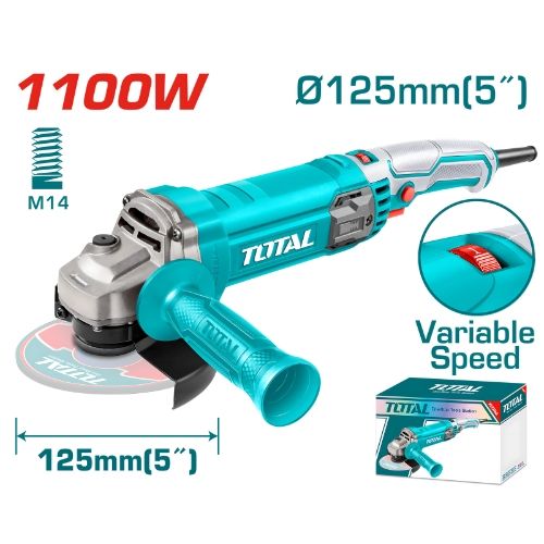 TOTAL 5 inch TG110125565 Angle Grinder — 1100W, 125 mm