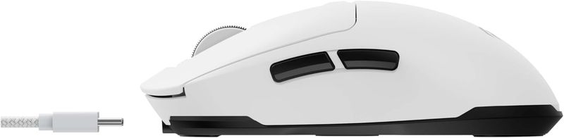 Havit Mouse Gamer Tri-Mode MS969SE White, Sem Fio e Com Fio, USB, Bluetooth, Wireless 2.4GHz, RGB, 6 Botões, 800-1600-2400-3200-6500-8000 DPI