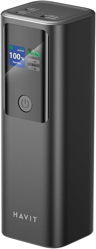 Havit PB50 PD140W 27000mAh High Capacity Powerbank with Digital Display – Black