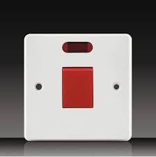 Safelite 45A DP switch with Neon 3X3 SFL0018SS