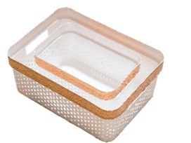 VALUE PLUS PLASTIC BASKET RECTANGULAR MEDIUM VP064