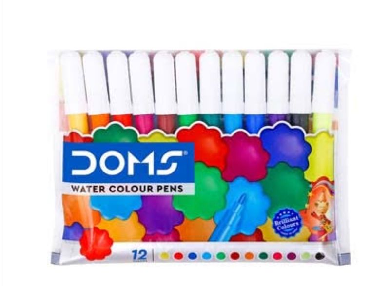 DOMS MINI WATER COLOUR PENS 12 SHADES 3497
