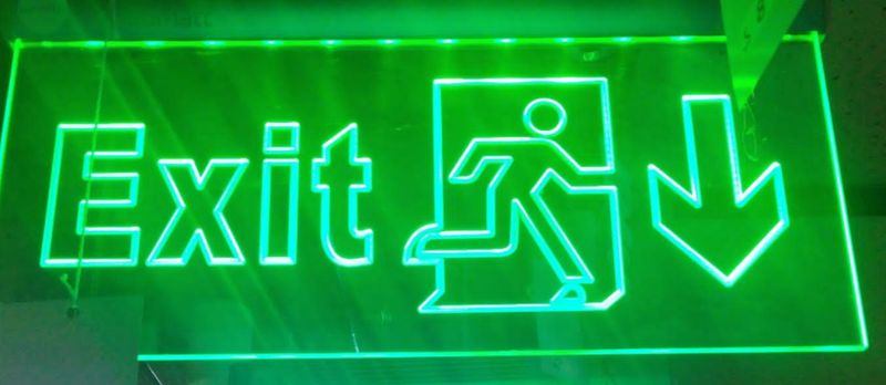 Suspended LED Exit Sign with Down Arrow (ILM0591LF) emergency Light