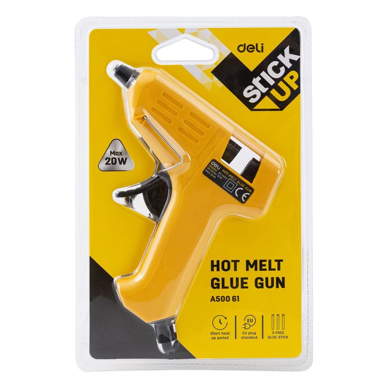 DELI HOT-MELT GLUE GUN 20W - Uses 7mm Glue Stick #A50061