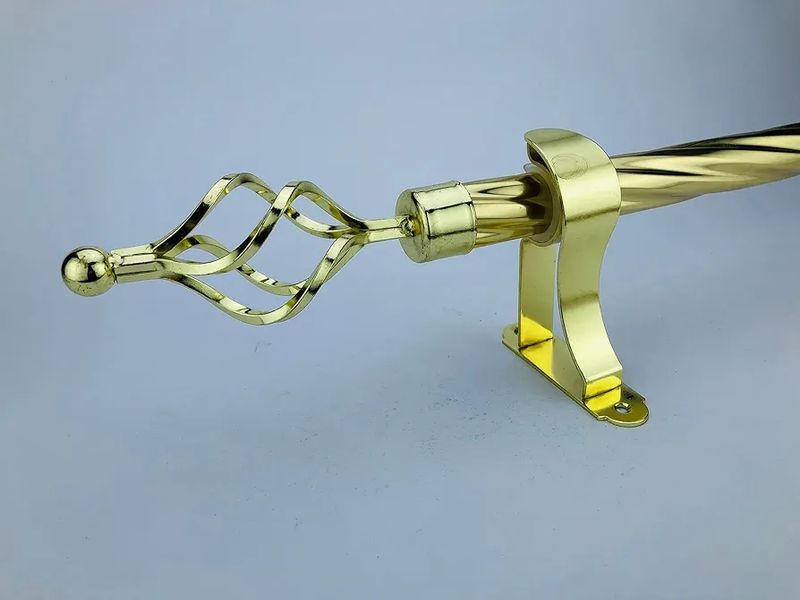 Single bar curtain rod Gold 2m