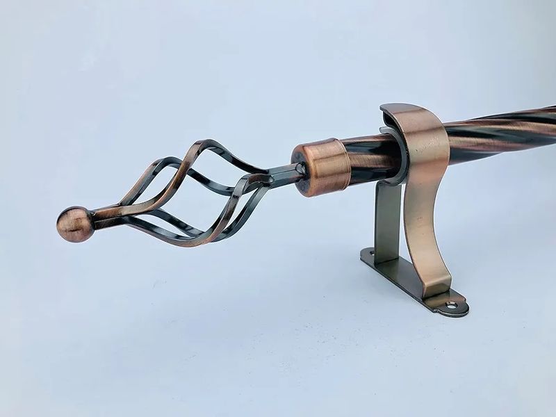 Single bar curtain rod copper 1m