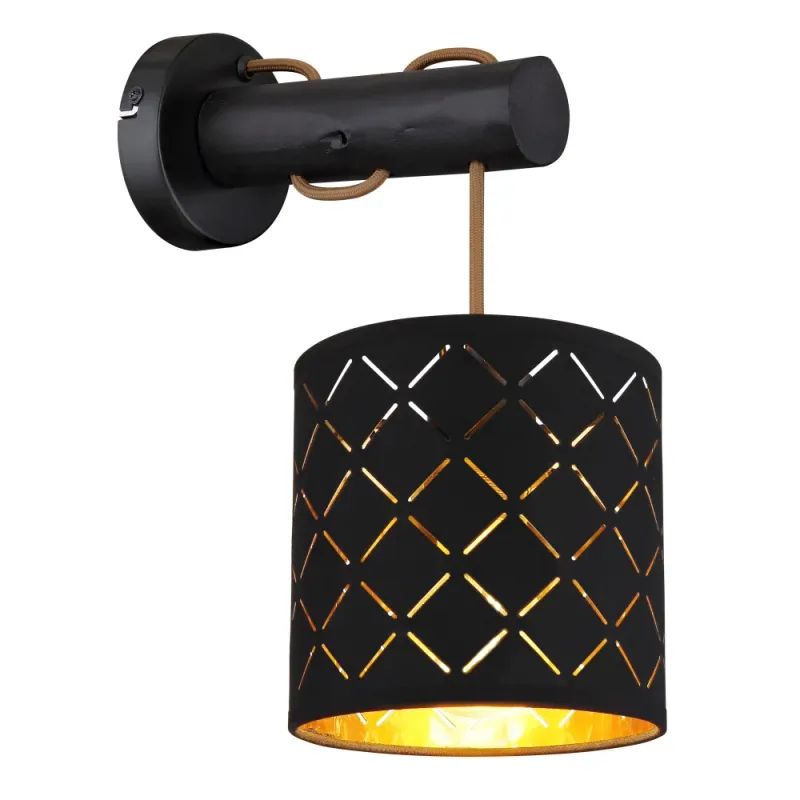GLOBO WALL LIGHT METAL BLACK GOLD 1XE2715229BW from Austria
