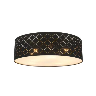 Flush mount Globo Lighting CLARKE metal nickel E27 6 lamps 15229D6 from Austria