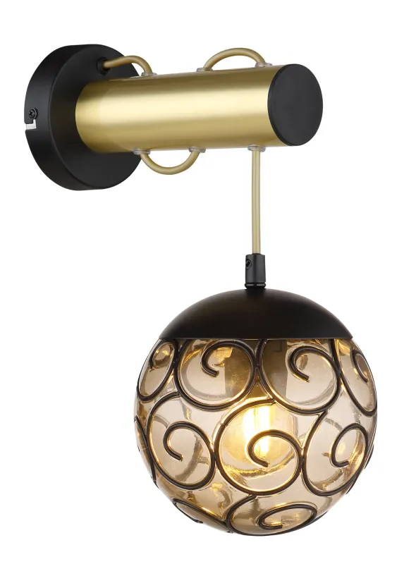 Globo 15659W FITZ Wall Light black, 1-light source From Austria