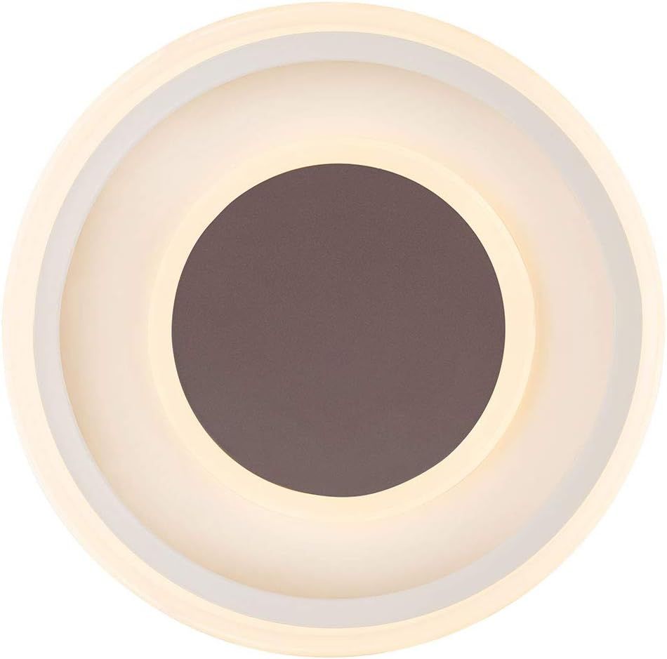 LED Ceiling Light Living Room Spotlight Satin floorboards Lighting Round Brown Globo 48398-24 [Energy Class A]