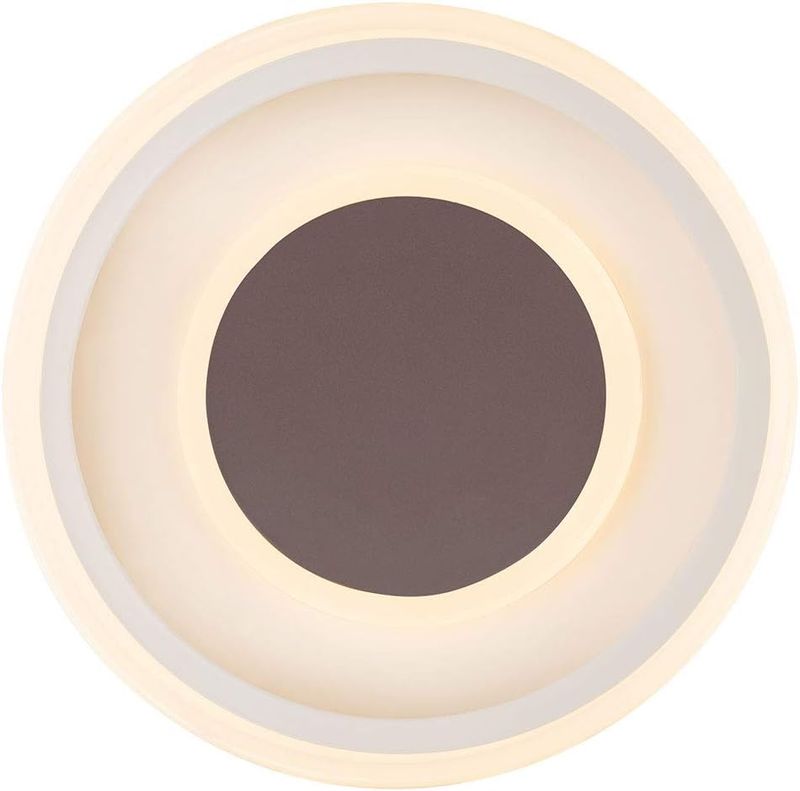 LED Ceiling Light Living Room Spotlight Satin floorboards Lighting Round Brown Globo 48398-24 [Energy Class A]