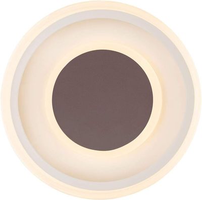 LED Ceiling Light Living Room Spotlight Satin floorboards Lighting Round Brown Globo 48398-24 [Energy Class A]