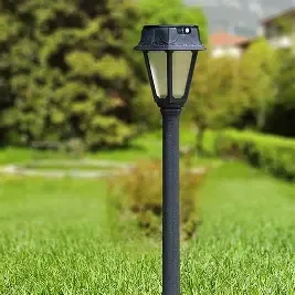 Fumagalli Mizar/Rosetta Black Frosted Solar LED Bollard with PIR Sensor - 4000K (4K) R22.151.000.AFS3L