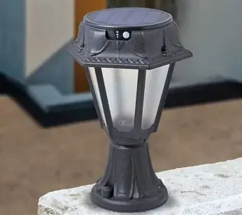 Fumagalli Mizar/Rosetta Black Frosted Solar LED Bollard with PIR Sensor - 4000K (4K) R22.111.000.AFS3L