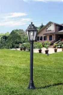 Fumagalli Mizar/Cefa Black Clear E27 A60 LED Bollard Light (U23.151.000.AXVIK)