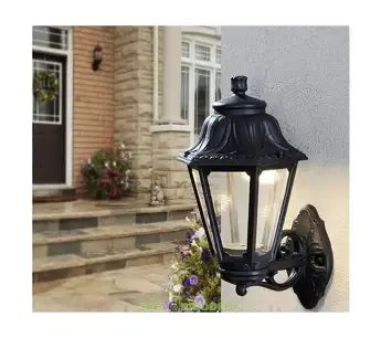Fumagalli FMG.BISSO/ANNA Black Clear E27 Wall Light Lantern E22.131.000.AXE27