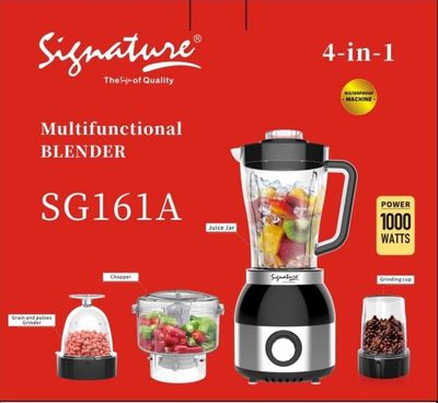 Signature 4 in 1 Multifunctional Blender with Chopper, Grinder and Peanut Butter Grinder  SG - 161A