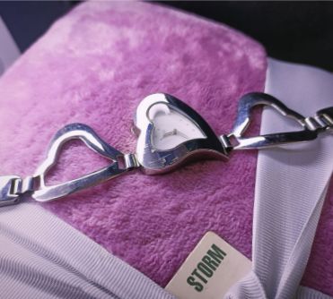 STORM Valentina White Watch, Red/Silver, Bracelet 4114/W