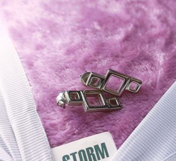 Storm Harlequin Earings polish Silver 997400/S