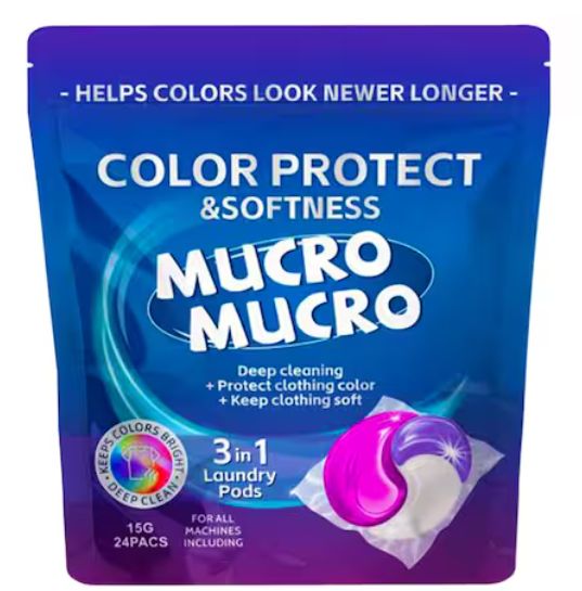 Mucro 3-in-1 Washing Machine Laundry Pods 15g x 24pcs