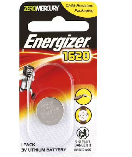 Energizer 1620 Lithium Coin Battery 3v 1 Pieces