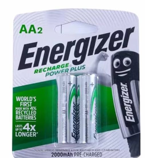ENERGIZER RECHARGEABLE 2 AA BATTERIES