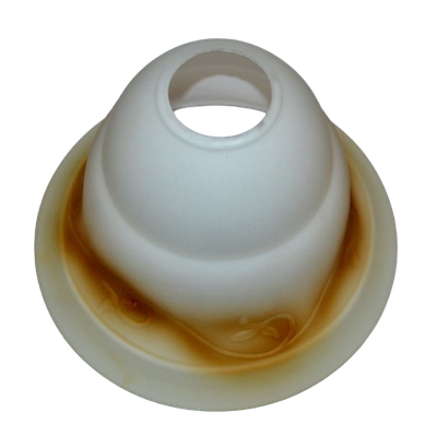 Vintage Style Frosted &amp; Amber Swirl Chandelier Glass Shade Replacement