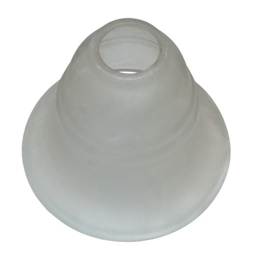 Classic Frosted Bell Shape Chandelier Glass Shade Replacement with Subtle Swirl