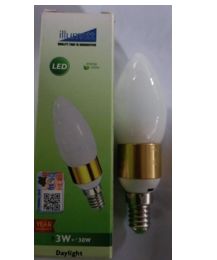 Illumatt 3W E14 LED Candle Lamp - Frosted Daylight White