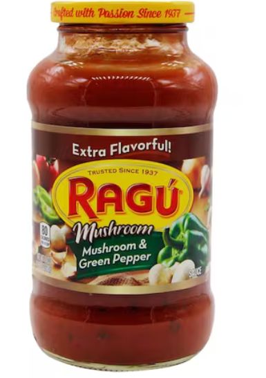Ragu Mushroom And Green Pepper Sauce 680g