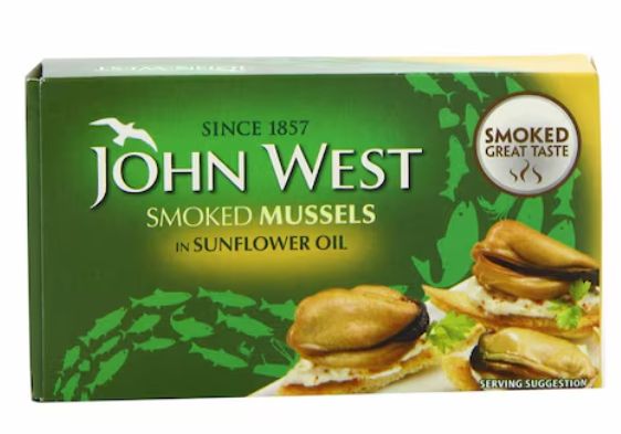 John West Smoked Mussels In Sunflower Oil 85g
