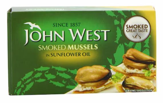 John West Smoked Mussels In Sunflower Oil 85g