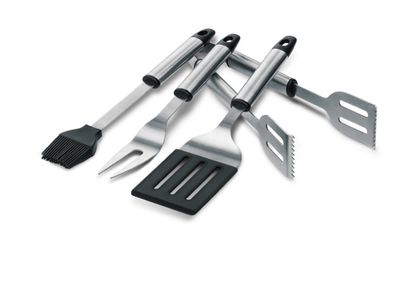 Boleefun Premium 4-Piece BBQ Tool Set with Silicone Head