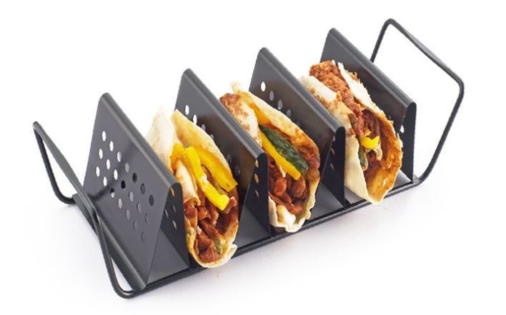 Boleefun Non-Stick Carbon Steel Taco Grill Rack