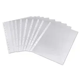 PENTA multi punched file pocket 70 micron 10pcs white strip P1010