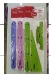 ESS 3PCS Geometry Se. Assorted Colours  H302