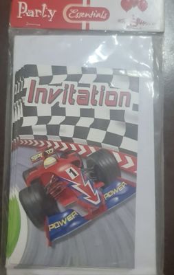 ESS KIds Party Invitation Cards Formula 1 6pcs KD63
