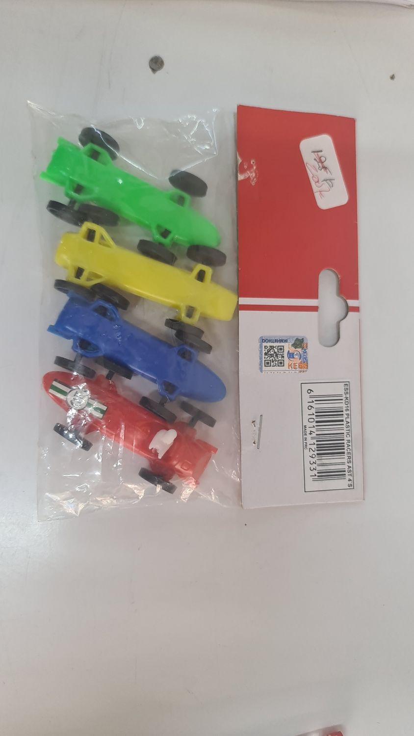 ESS KD16 Plastic Racing Cars 4pcs in assorted Colour 29331