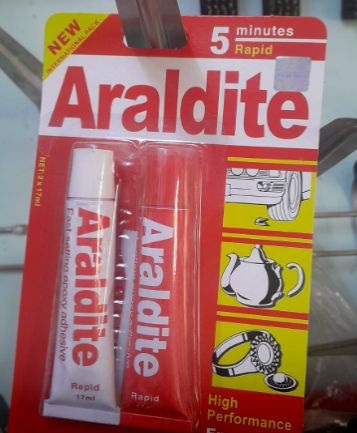Adhesive 5 Min Rapid 2X17Ml Araldite Red