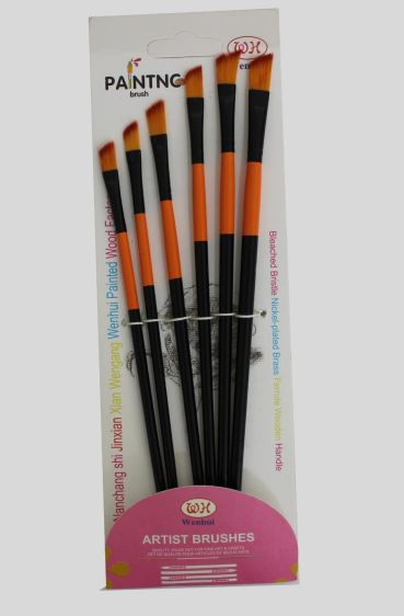 WENHUI PAINT BRUSH DK 936 6 PCS ORANGE ARTPRO