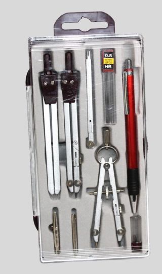 Technical drawing set 9Pcs Set In Hard Plastic Box LX-A1 ARTPRO