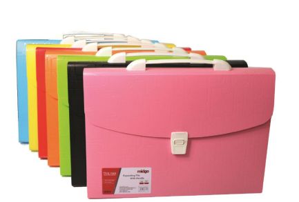 Expanding File | A4, 7 Pockets ARTPRO, Black Green, Orange