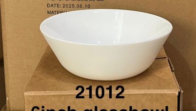 KitchenPro 6&quot; Glass Bowl White 21012
