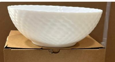 KitchenPro 6&quot; Glass Bowl with Pineapple Texture 21013